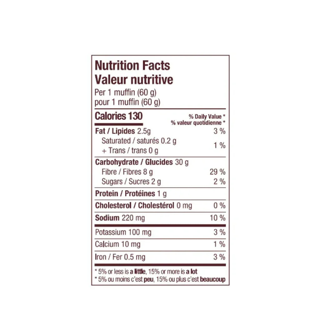 nutritional value Promise English muffins - La Boite à Grains