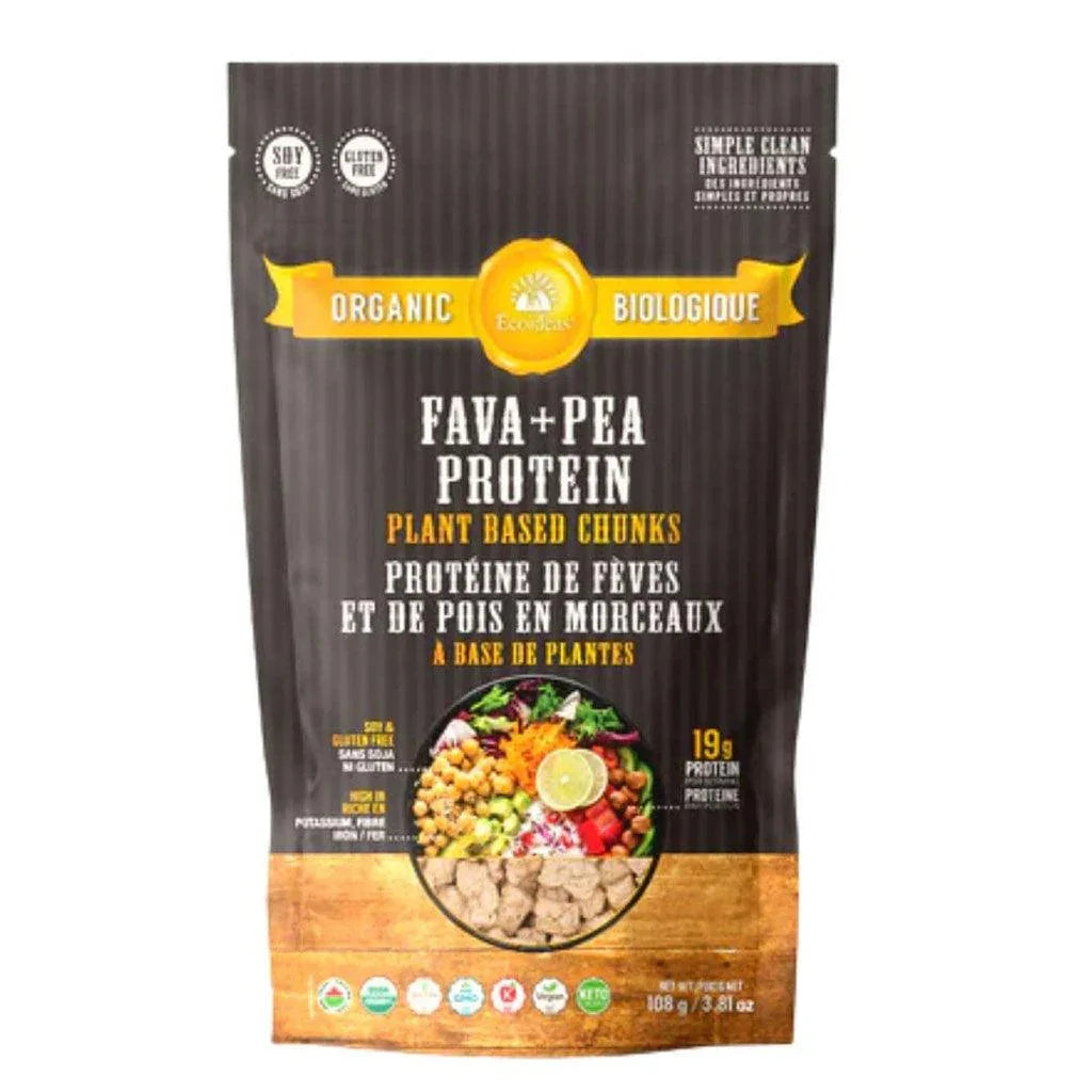 Organic Bean and Pea Protein Pieces Ecoideas - La Boite à Grains
