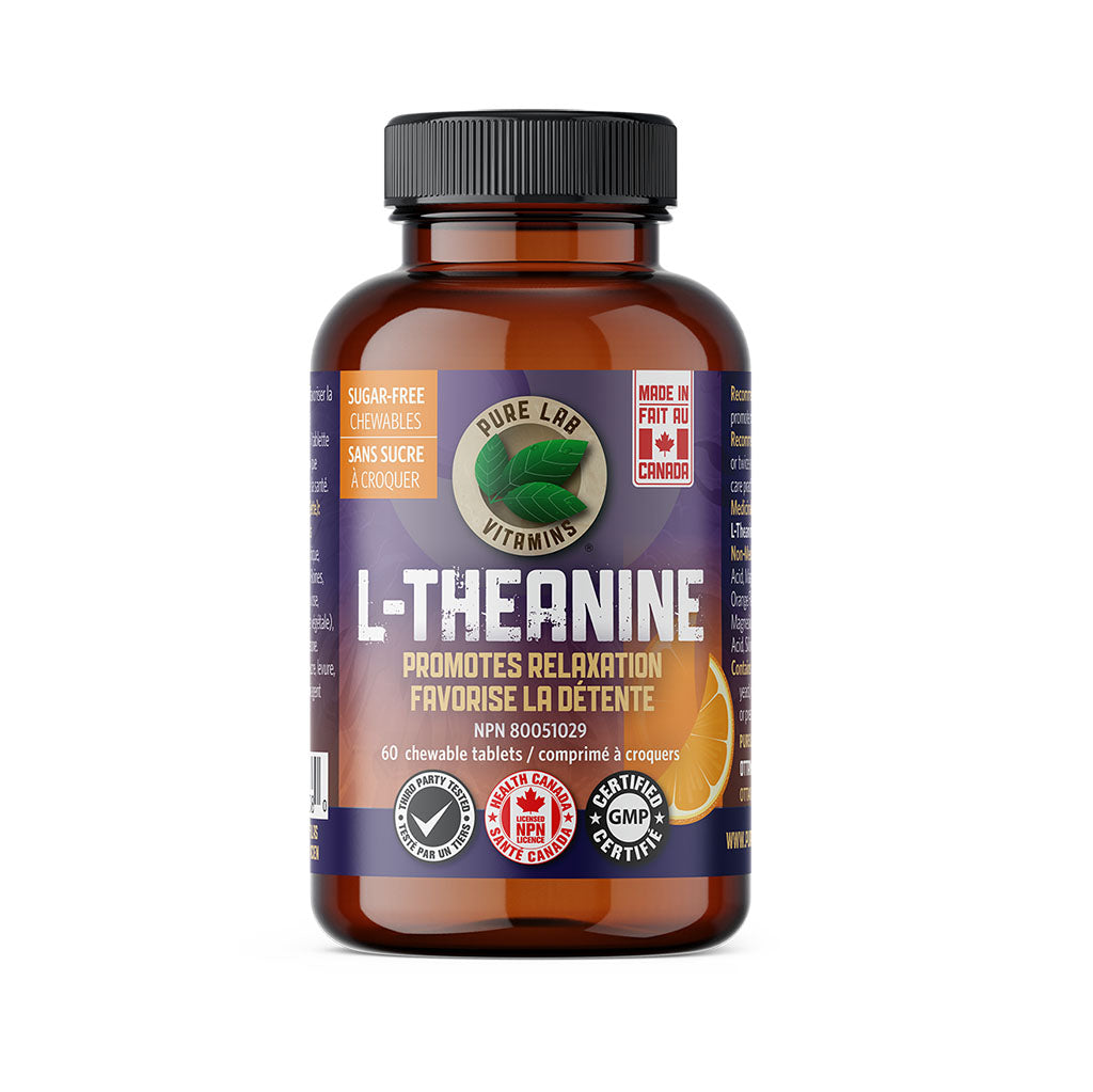 l-théanine comprimés à croquer Pure Lab Vitamins - La Boite à Grains