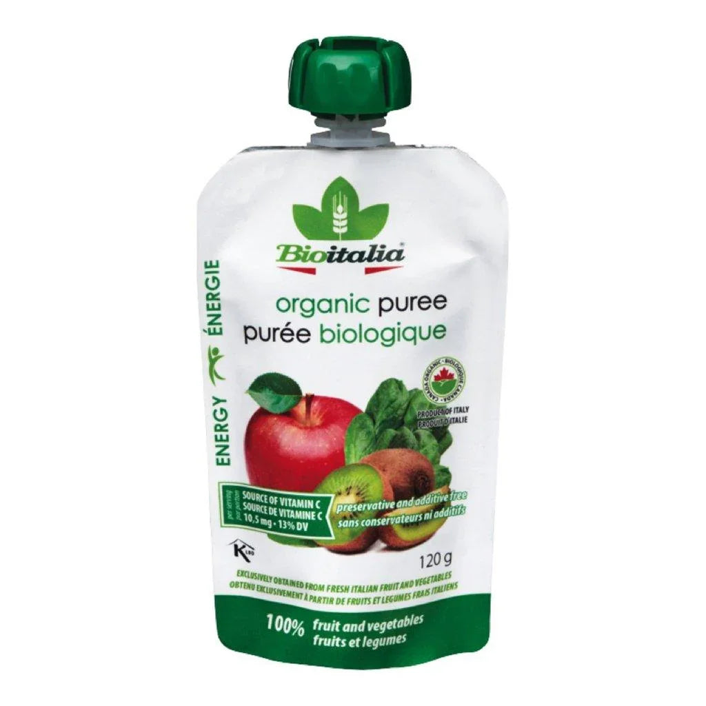 Organic Apple, Kiwi & Spinach Puree Bioitalia - La Boite à Grains