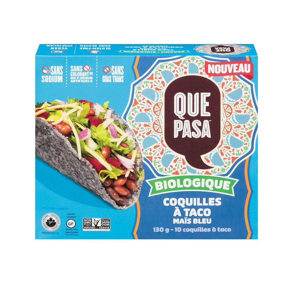 que pasa organic blue corn taco shells - La Boite à Grains