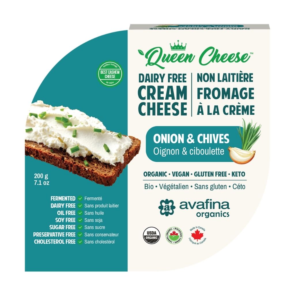 Queen Cheese Dairy-Free Cream Cheese with Onion & Chives - La Boite à Grains