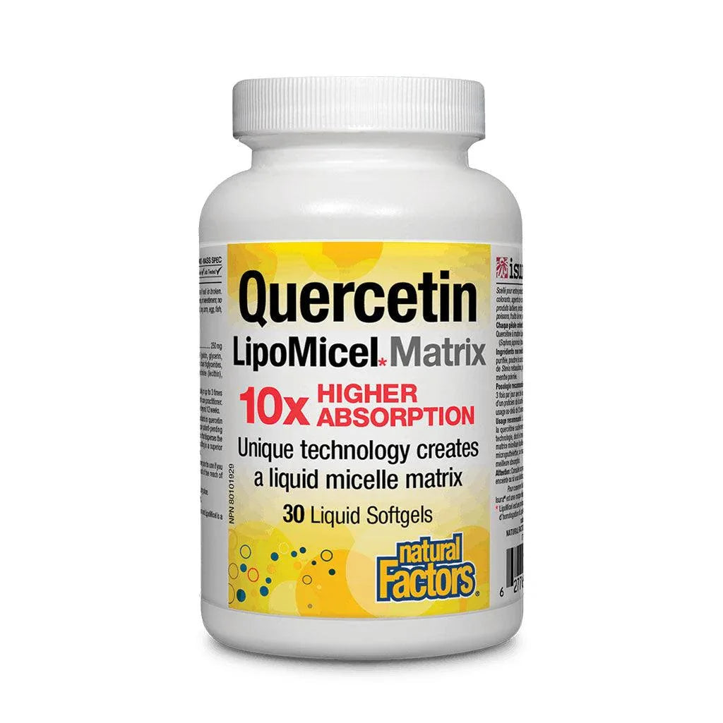 Quercetin Matrix LipoMicel Natural Factors - La Boite à Grains