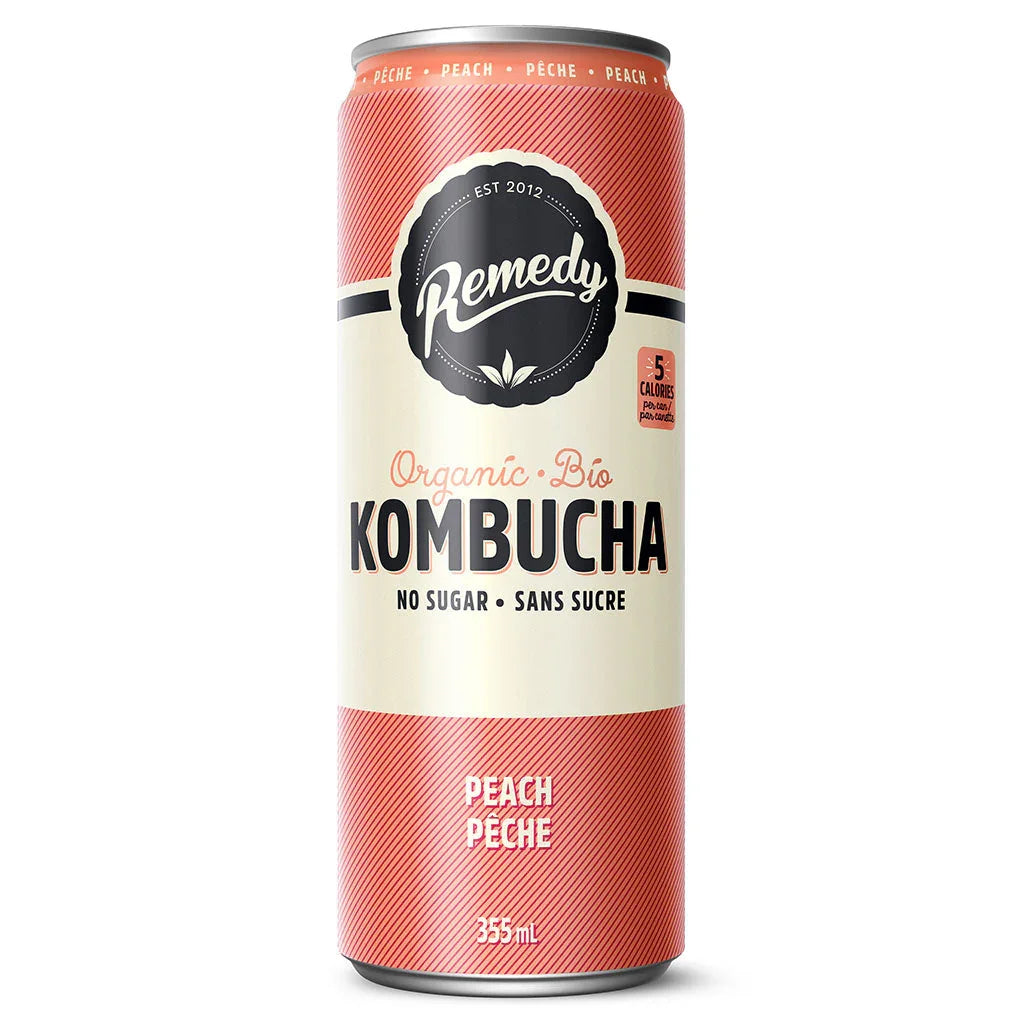 peach kombucha Remedy - La Boite à Grains