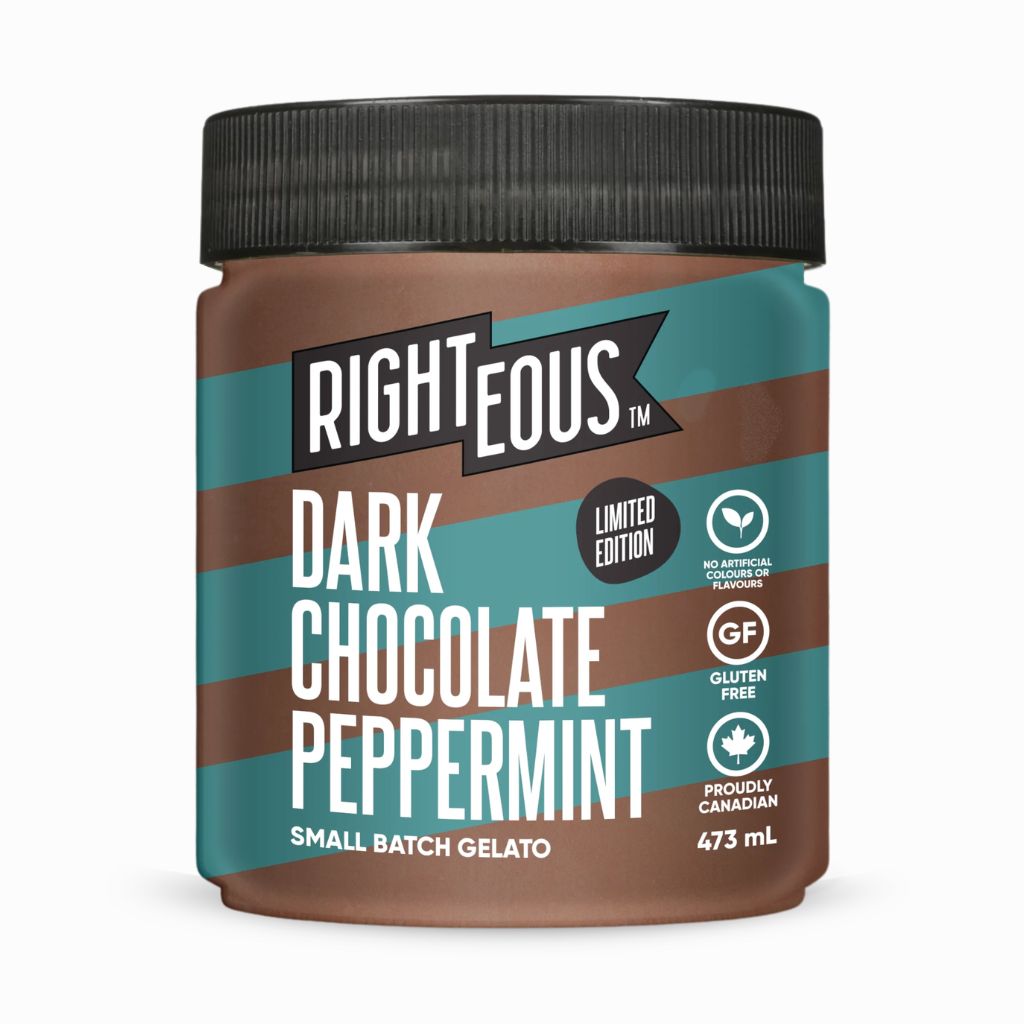 Authentic Righteous Dark Chocolate and Peppermint Gelato - La Boite à Grains