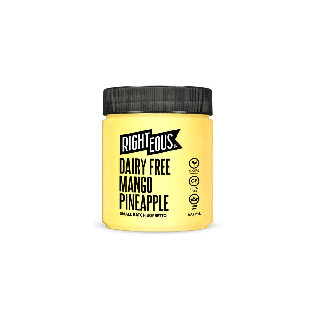 righteous sorbetto mangue ananas 473 ml - La Boite à Grains