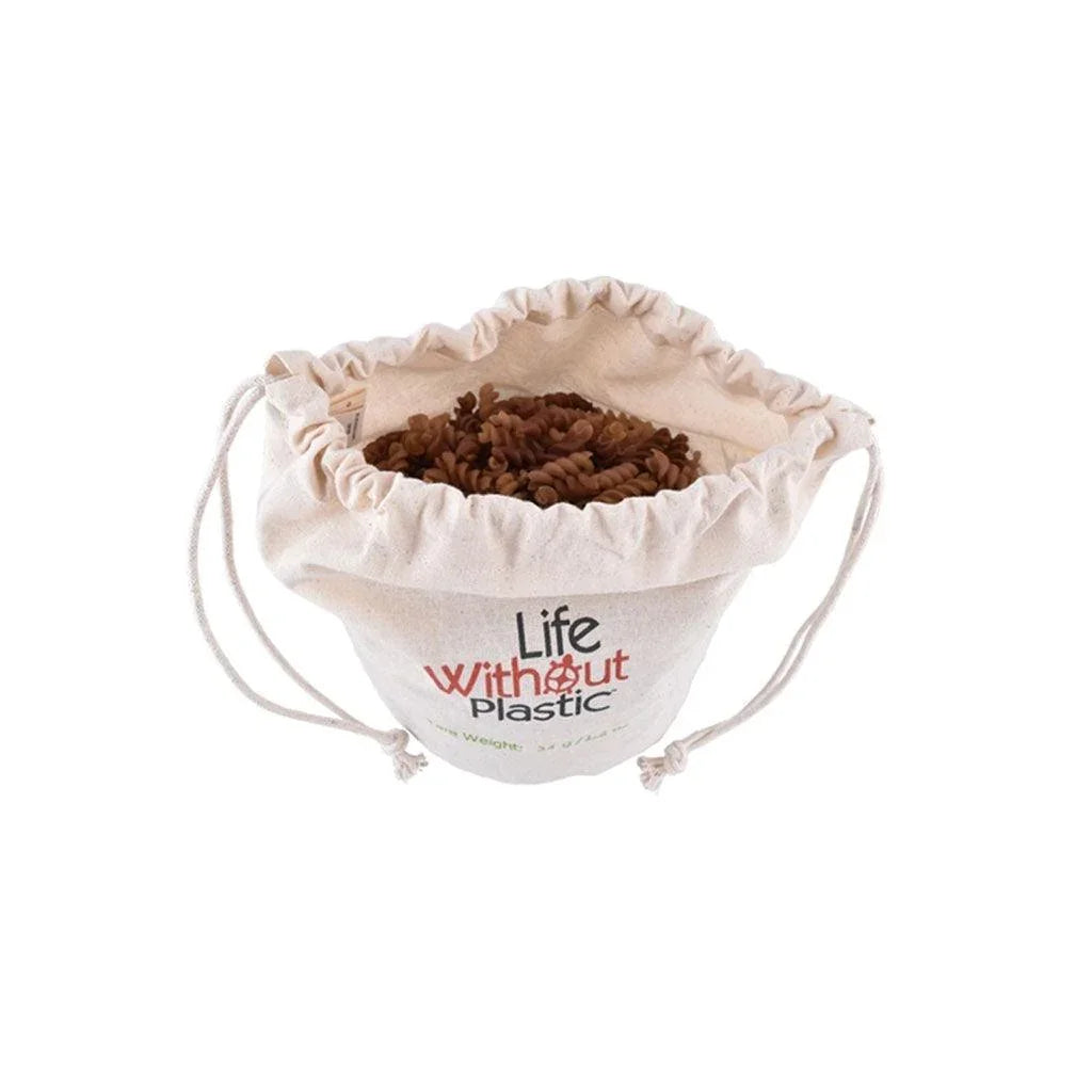 Life Without Plastic Medium Organic Cotton Flat Bottom Bulk Bag - La Boite à Grains