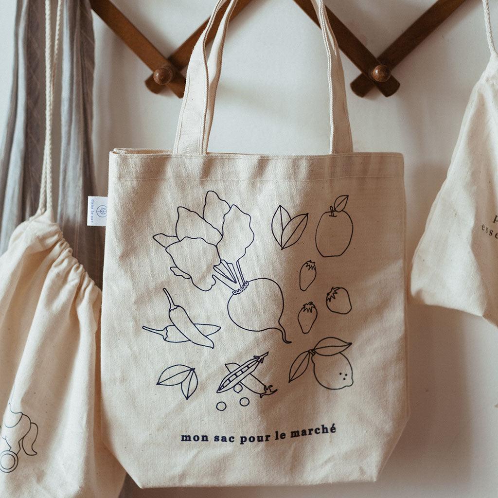 Sac Réutilisable pour le Marché à Colorier Dans le Sac - La Boite à Grains