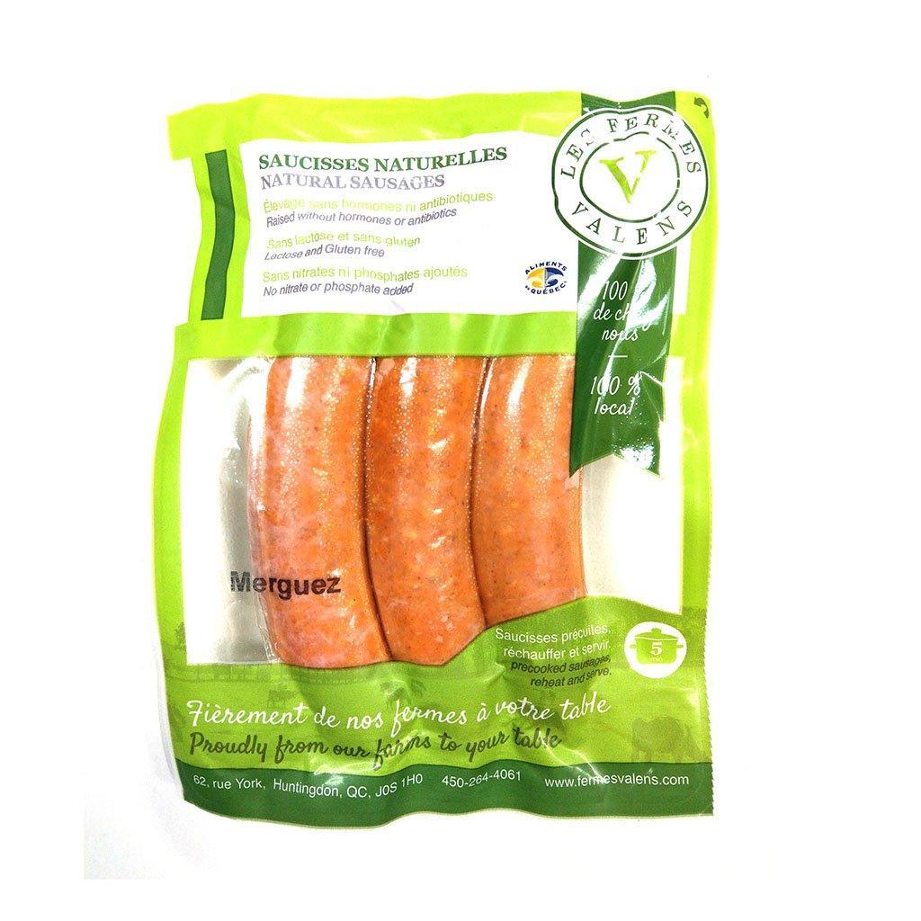 Saucisses Naturelles Merguez Les Fermes Valens - La Boite à Grains