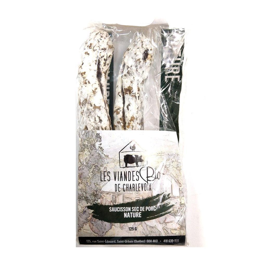 Natural Organic Dry Pork Sausage Les Viandes Biologique de Charlevoix - La Boite à Grains
