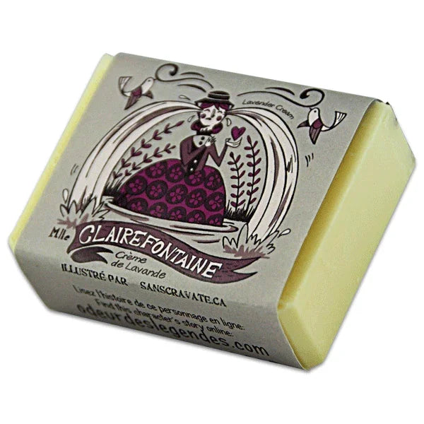 Savon Demoiselle Claire Fontaine à la Crème de Lavande La Savonnerie des Diligences - La Boite à Grains