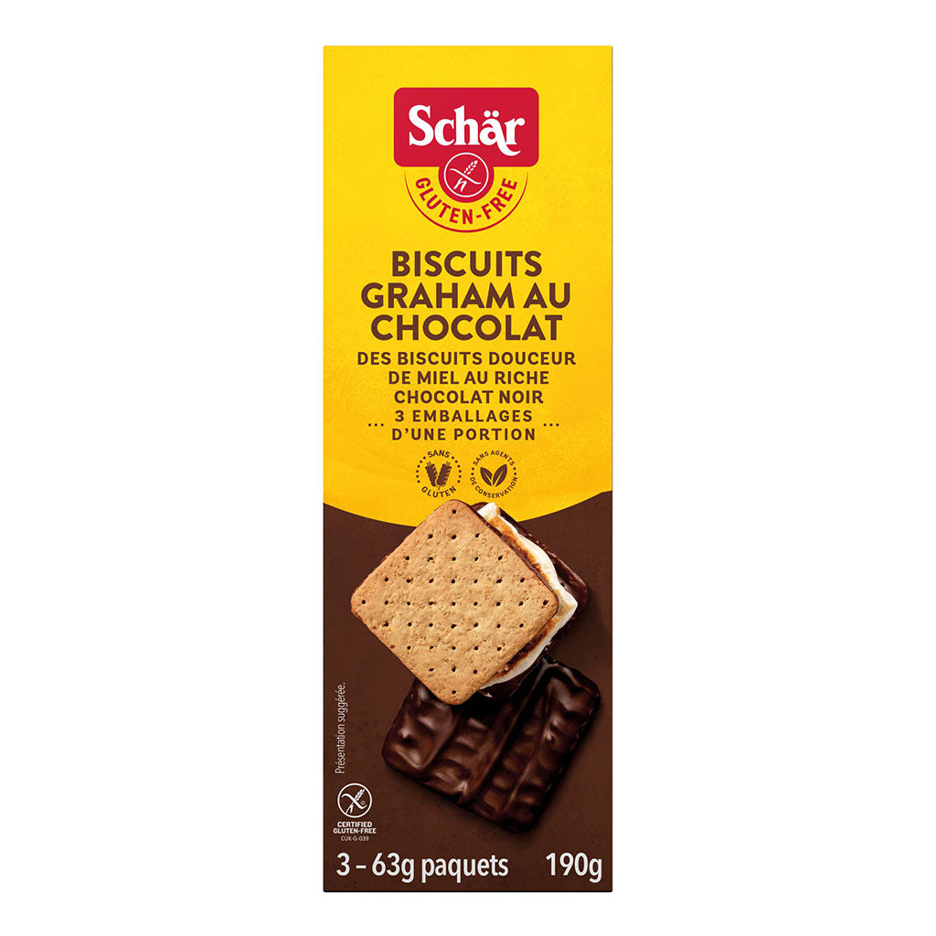 schär biscuits graham au chocolat noir 190 g