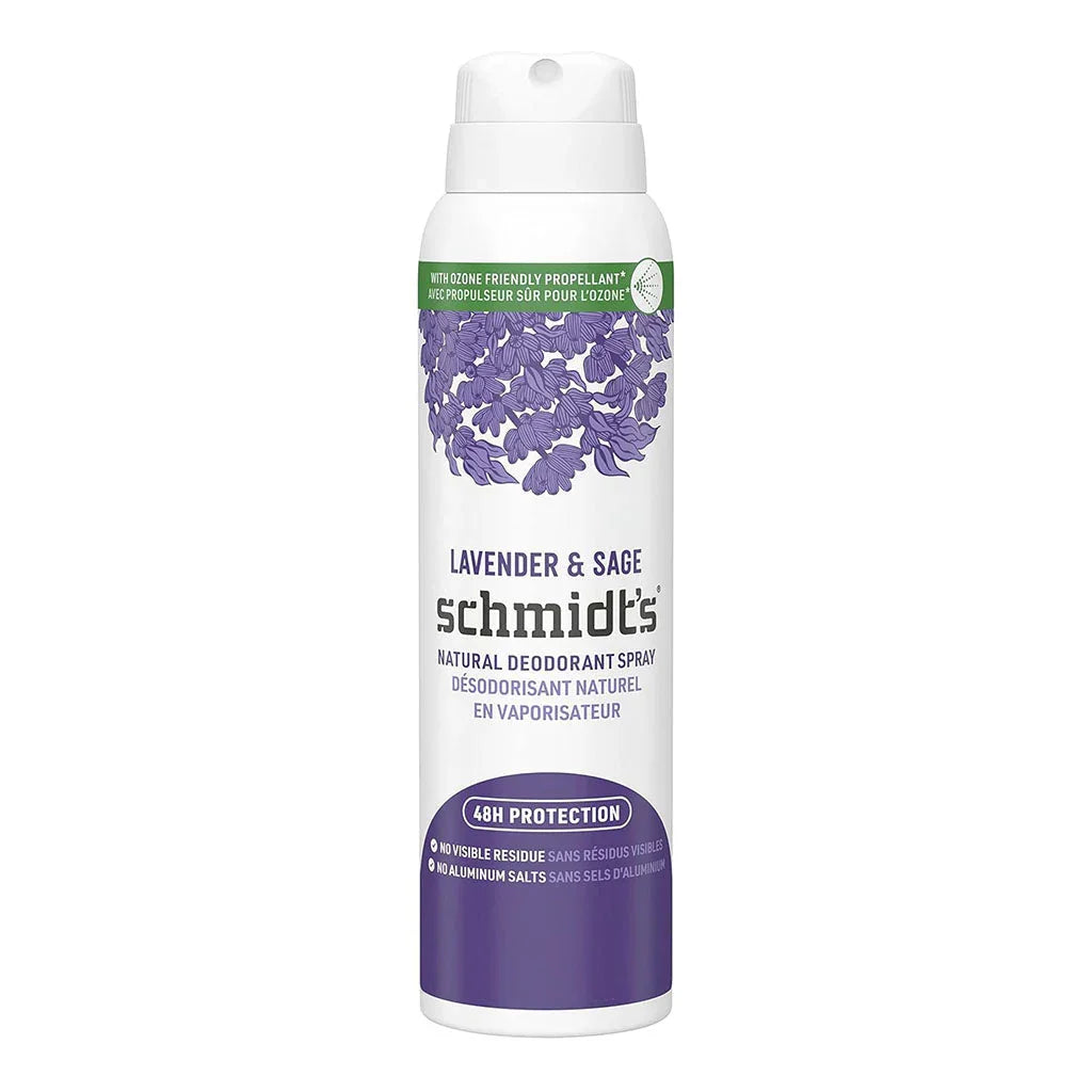 schmidt's déodorant naturel en vaporisateur lavande sauge - La Boite à Grains