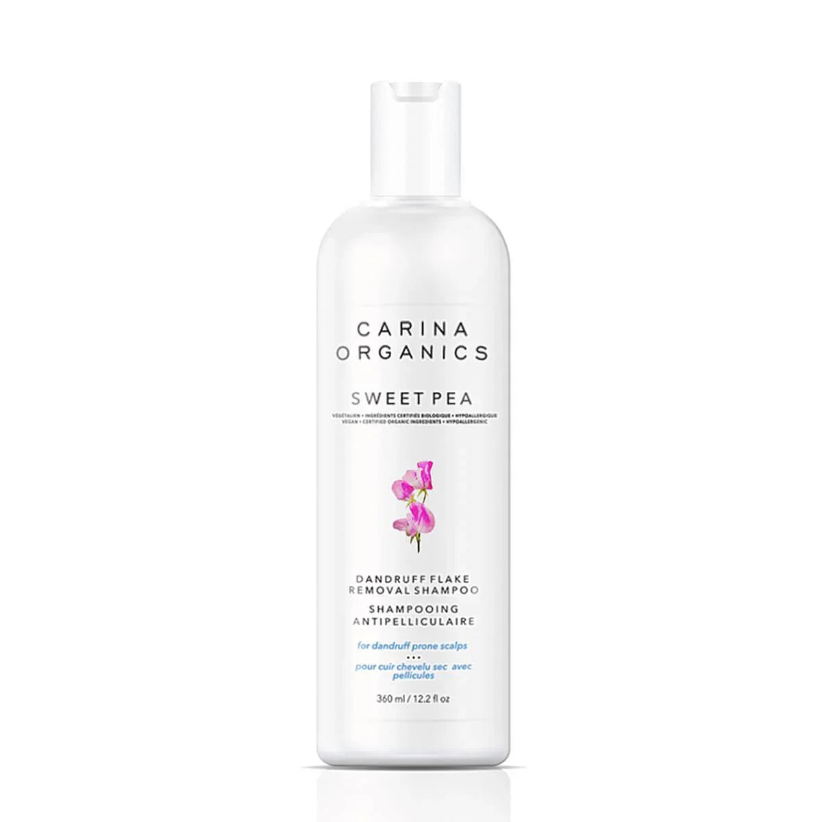 Shampooing Antipelliculaire Sweet Pea Carina Organics - La Boite à Grains