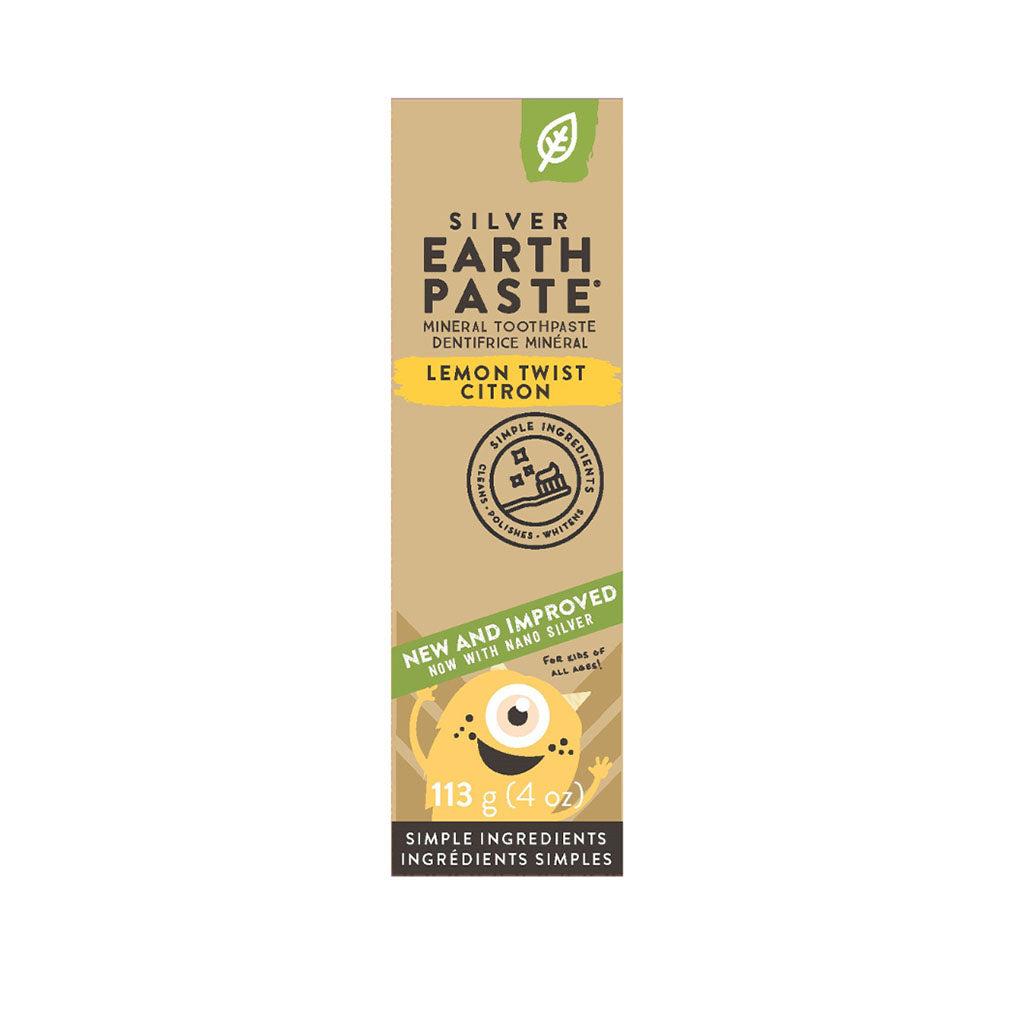 earth paste silver dentifrice minéral citron 113 g - La Boite à Grains