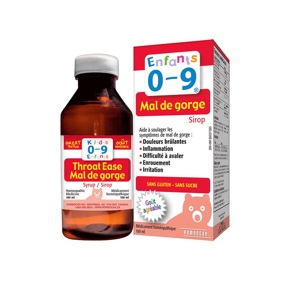 Sirop Mal de Gorge Enfants 0-9 Ans Homeocan - La Boite à Grains