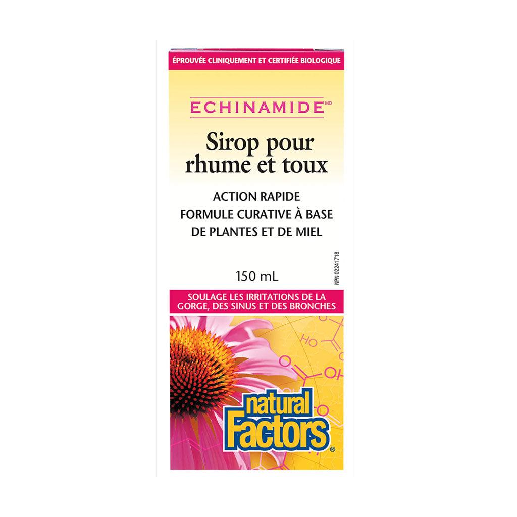 Sirop pour Rhume et Toux Echinamide Natural Factors - La Boite à Grains
