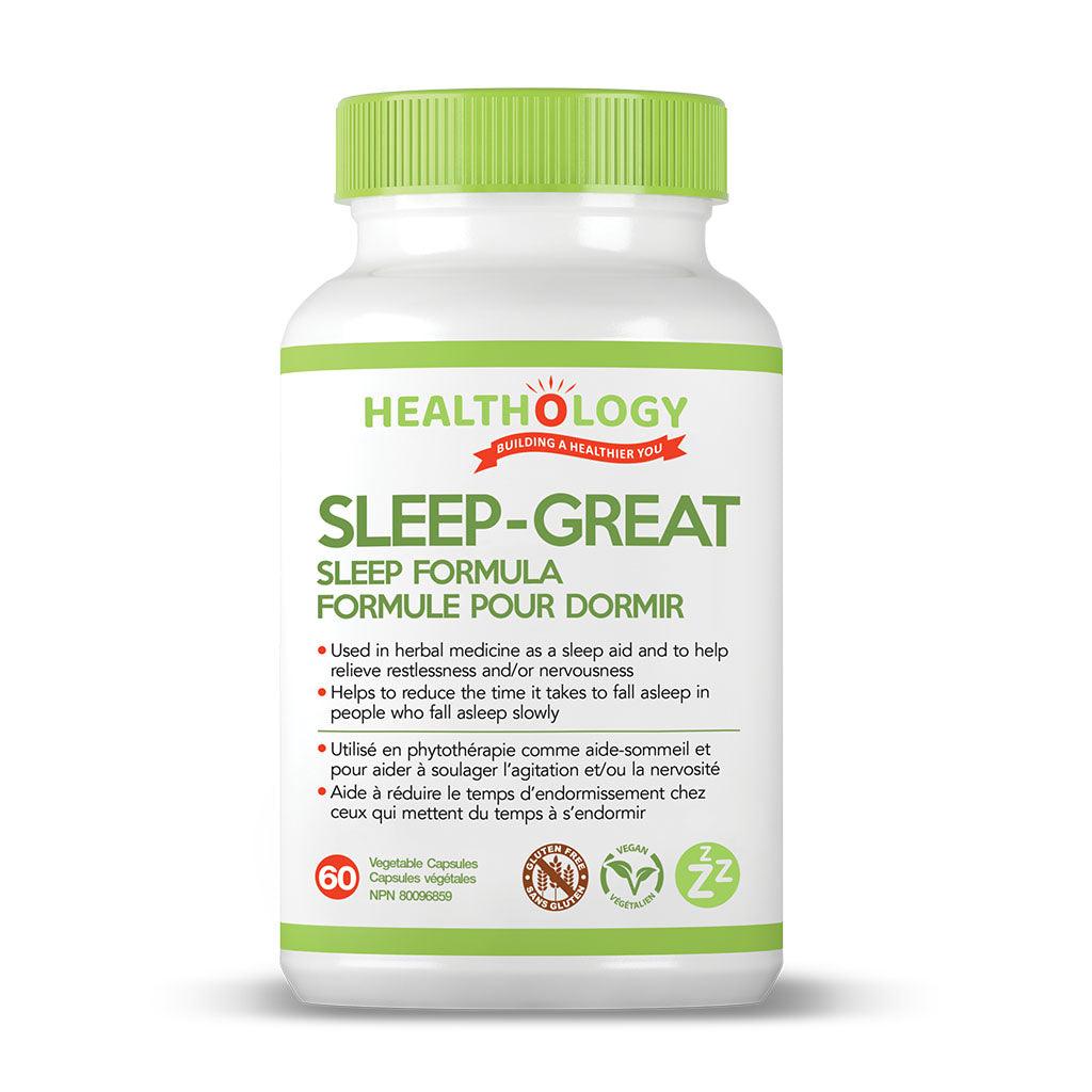 Sleep Great Formule pour Dormir Healthology - La Boite à Grains