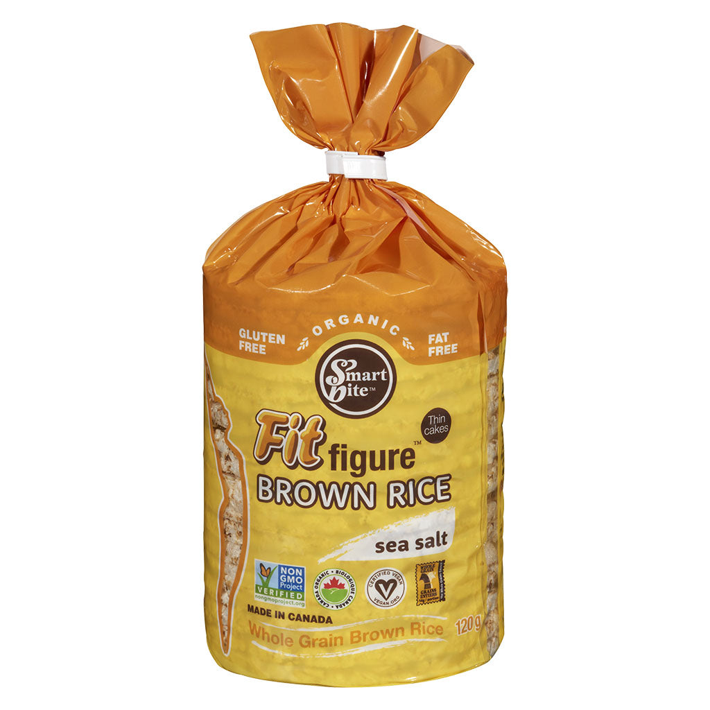 smart bite fit figure galettes minces riz brun sel de mer - La Boite à Grains
