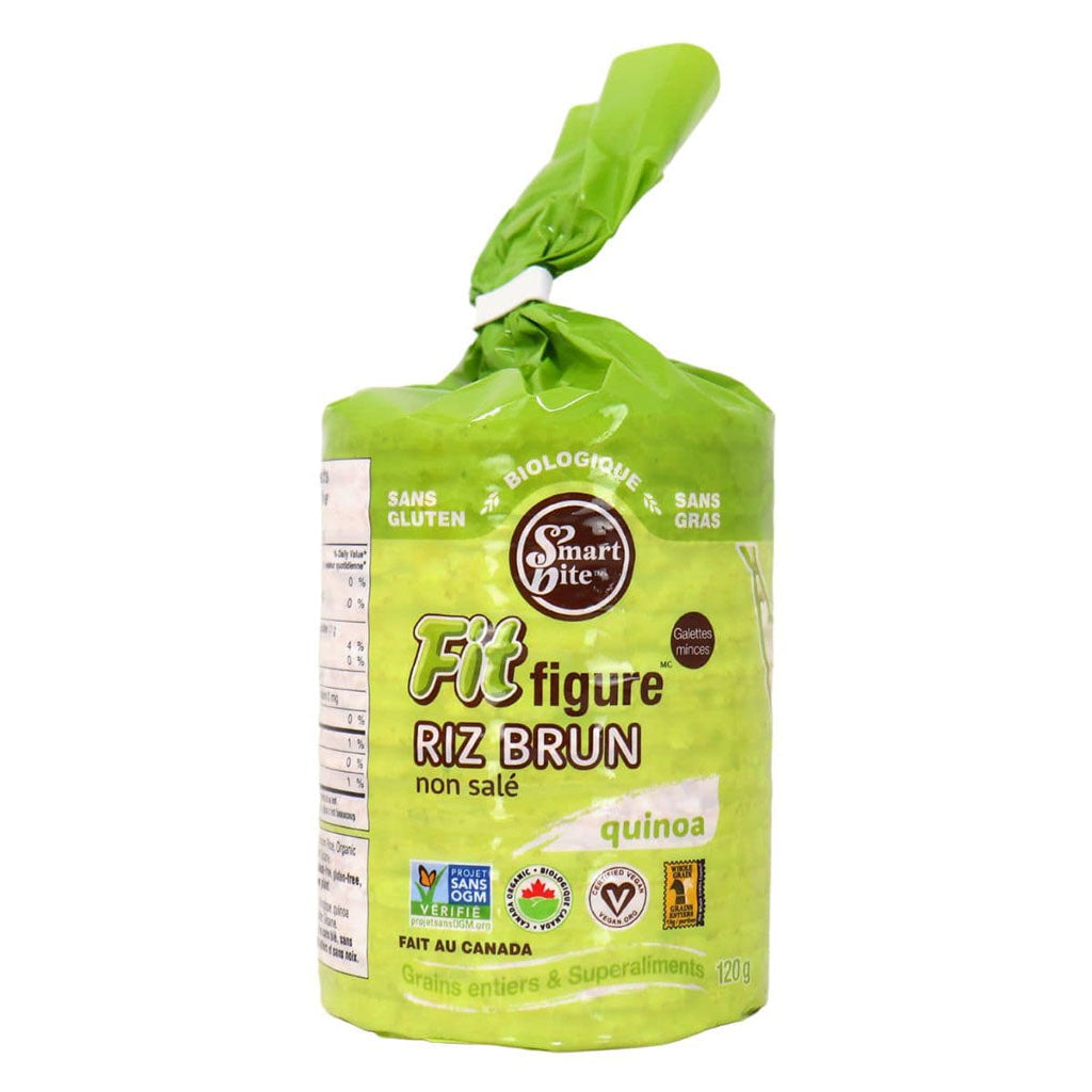 galettes minces fit figure riz brun quinoa Smart Bite - La Boite à Grains