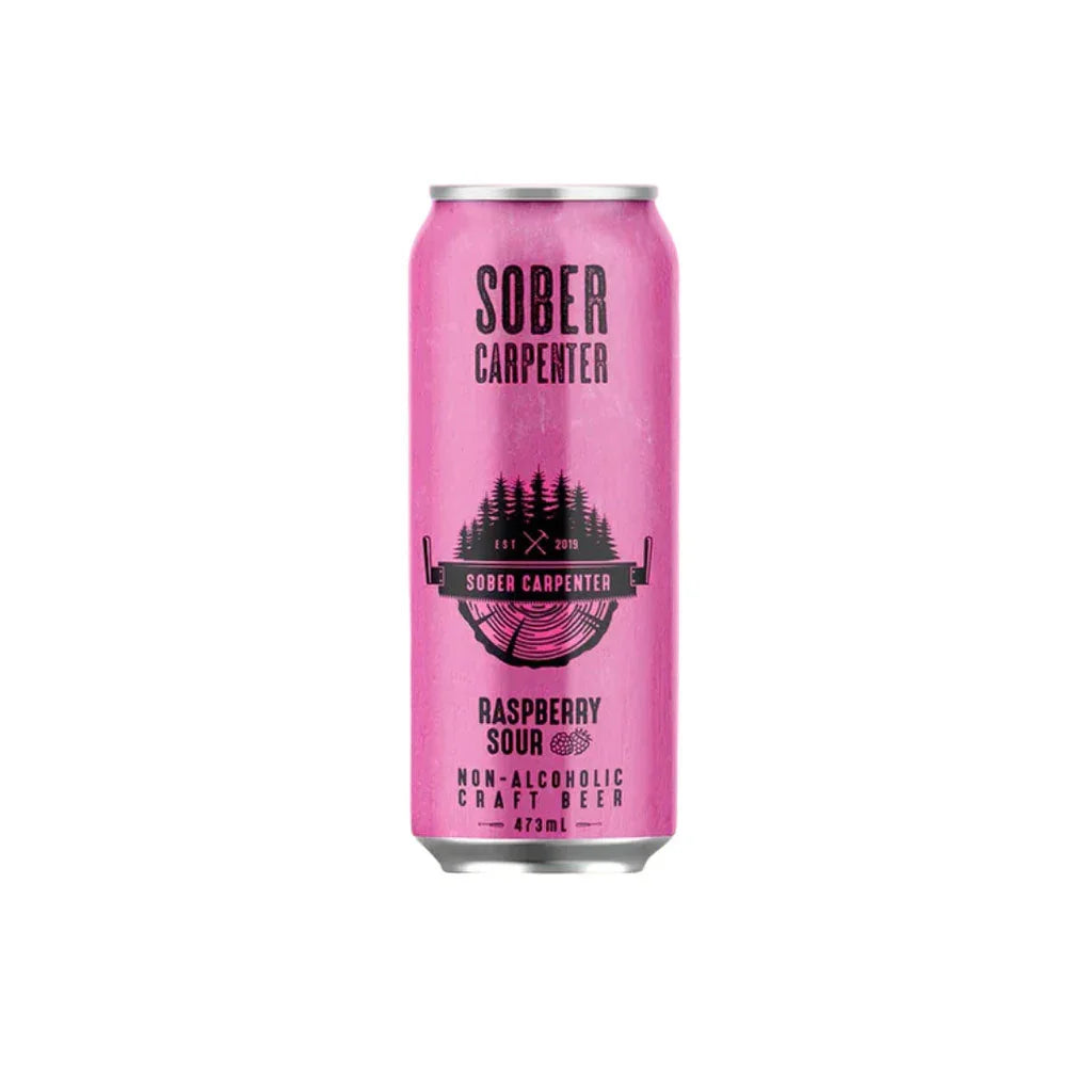 sober carpenter raspberry sour beer without alcohol 473 ml