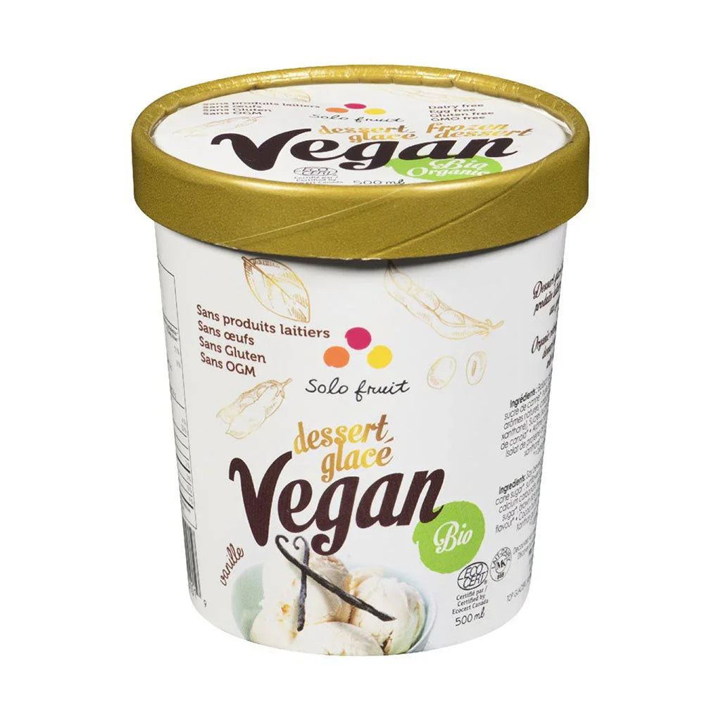 solo fruit dessert glacé vegan vanille bio 500 ml - La Boite à Grains