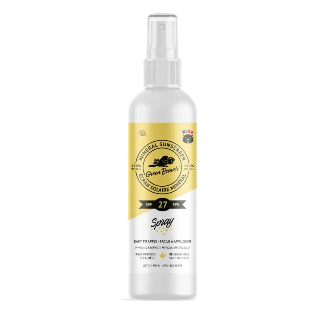 Spray Écran Solaire Minéral 27 FPS Enfants Green Beaver - La Boite à Grains