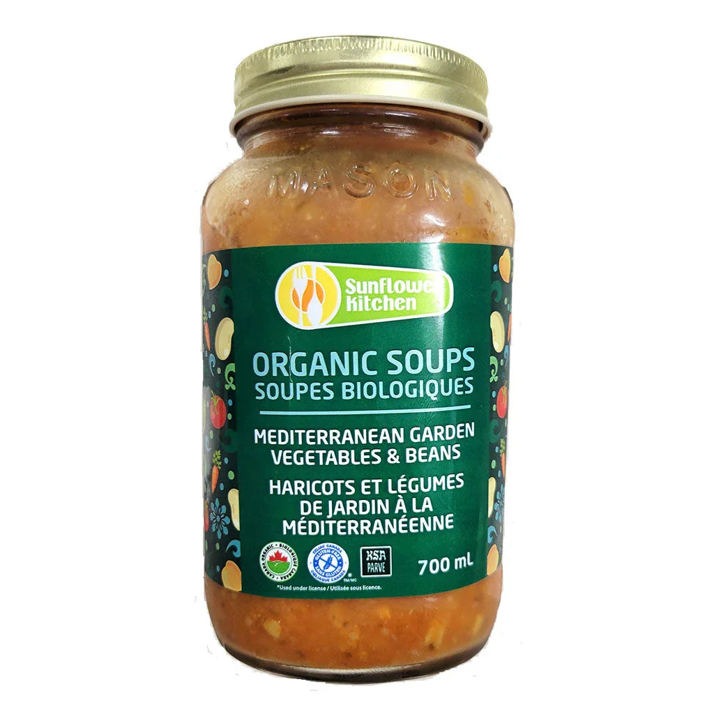 sunflower kitchen Mediterranean bean and garden vegetable soup 700 ml - La Boite à Grains