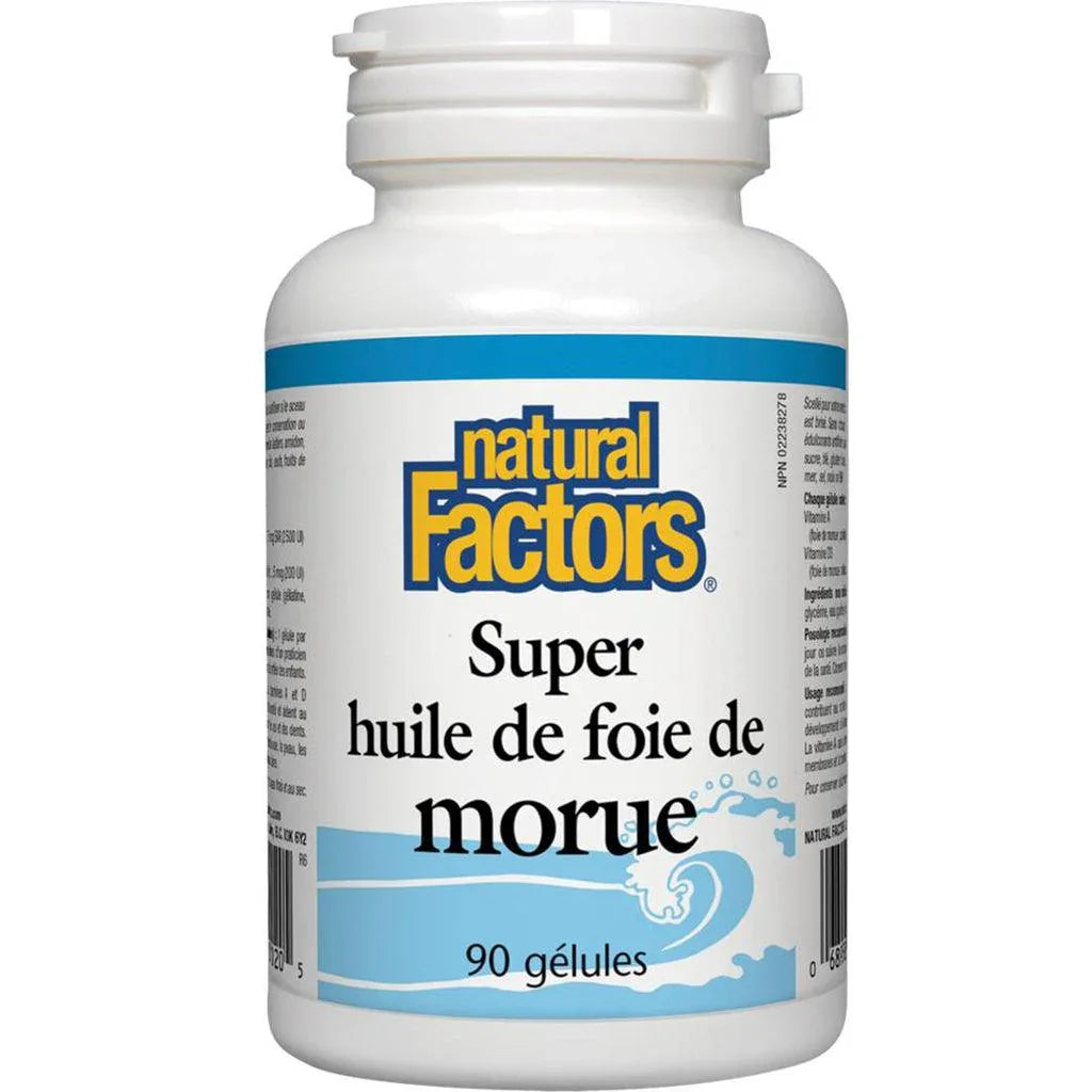 Super Huile de Foie de Morue Natural Factors - La Boite à Grains