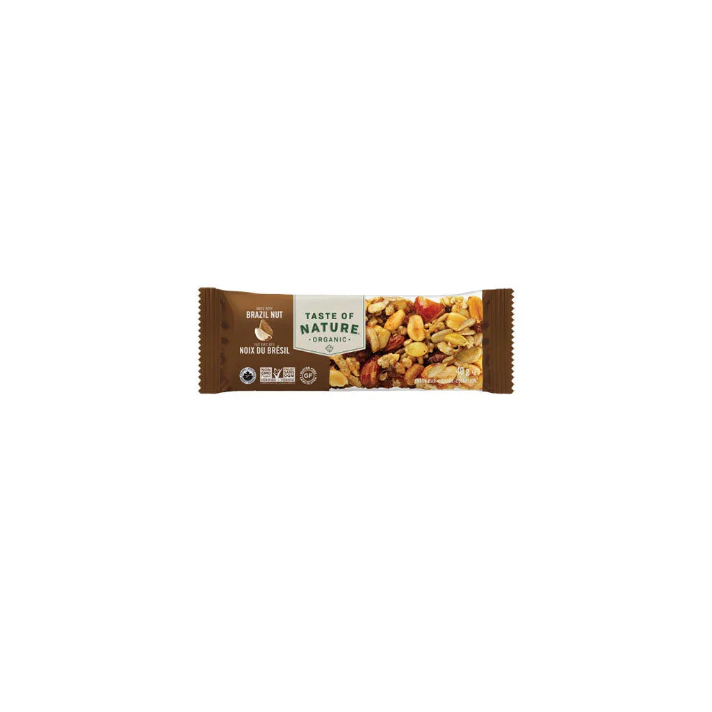 taste of nature barres collation biologique noix du brésil 40 g