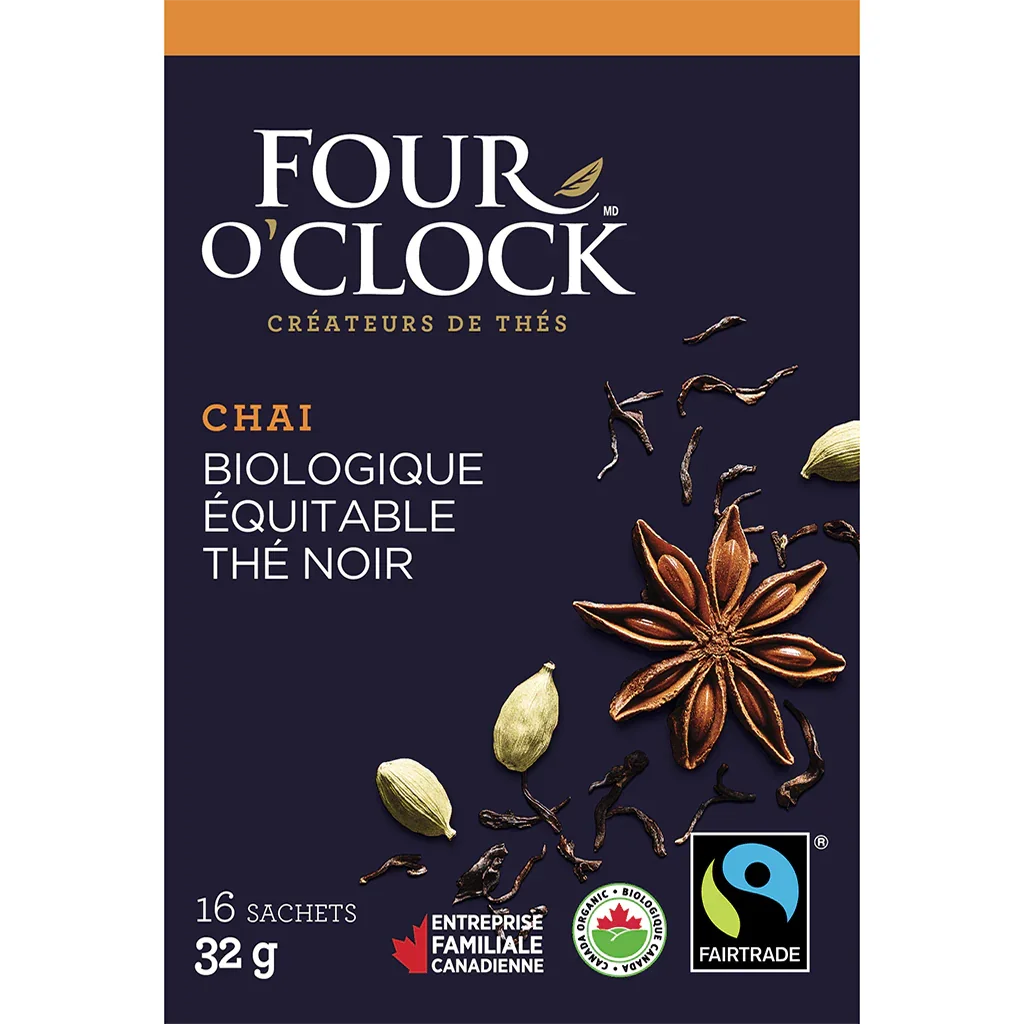 Four O'Clock Organic Chai Black Tea - La Boite à Grains
