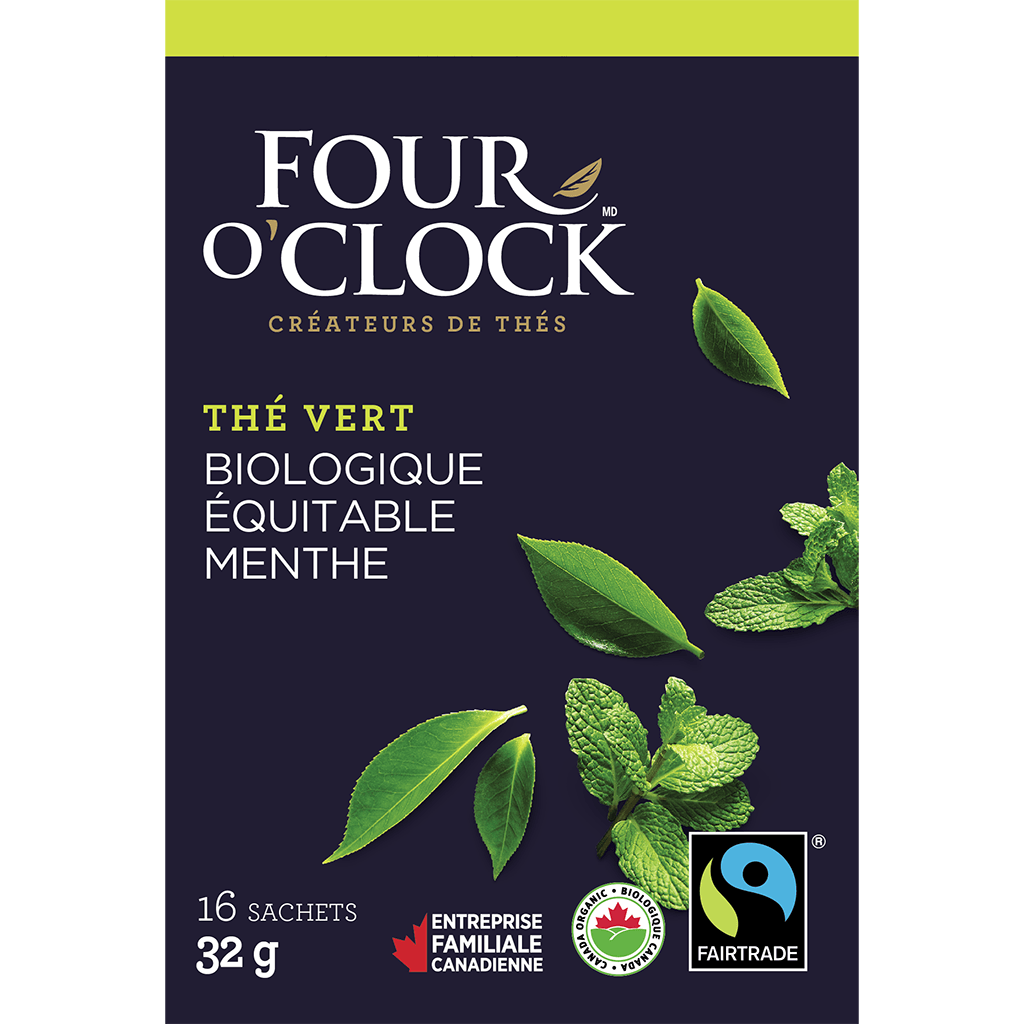 Thé Vert Biologique à la Menthe Four O'Clock - La Boite à Grains