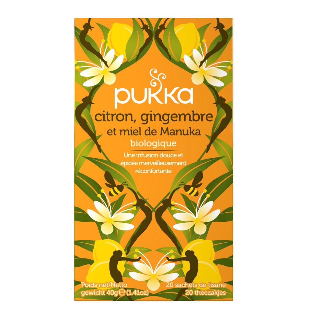 Tisane Citron Gingembre & Miel de Manuka Biologique Pukka - La Boite à Grains