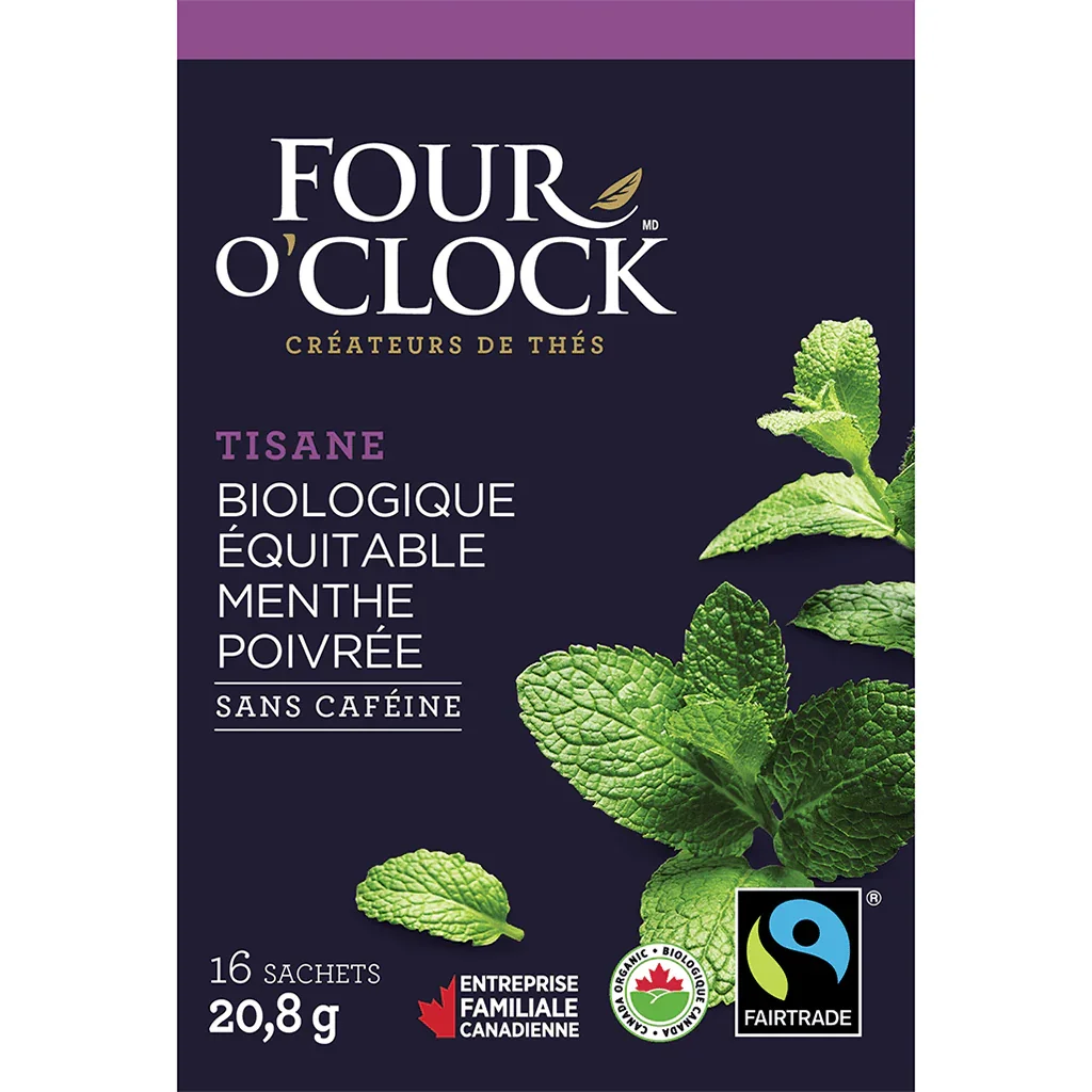 Four O'Clock Organic Peppermint Herbal Tea - La Boite à Grains