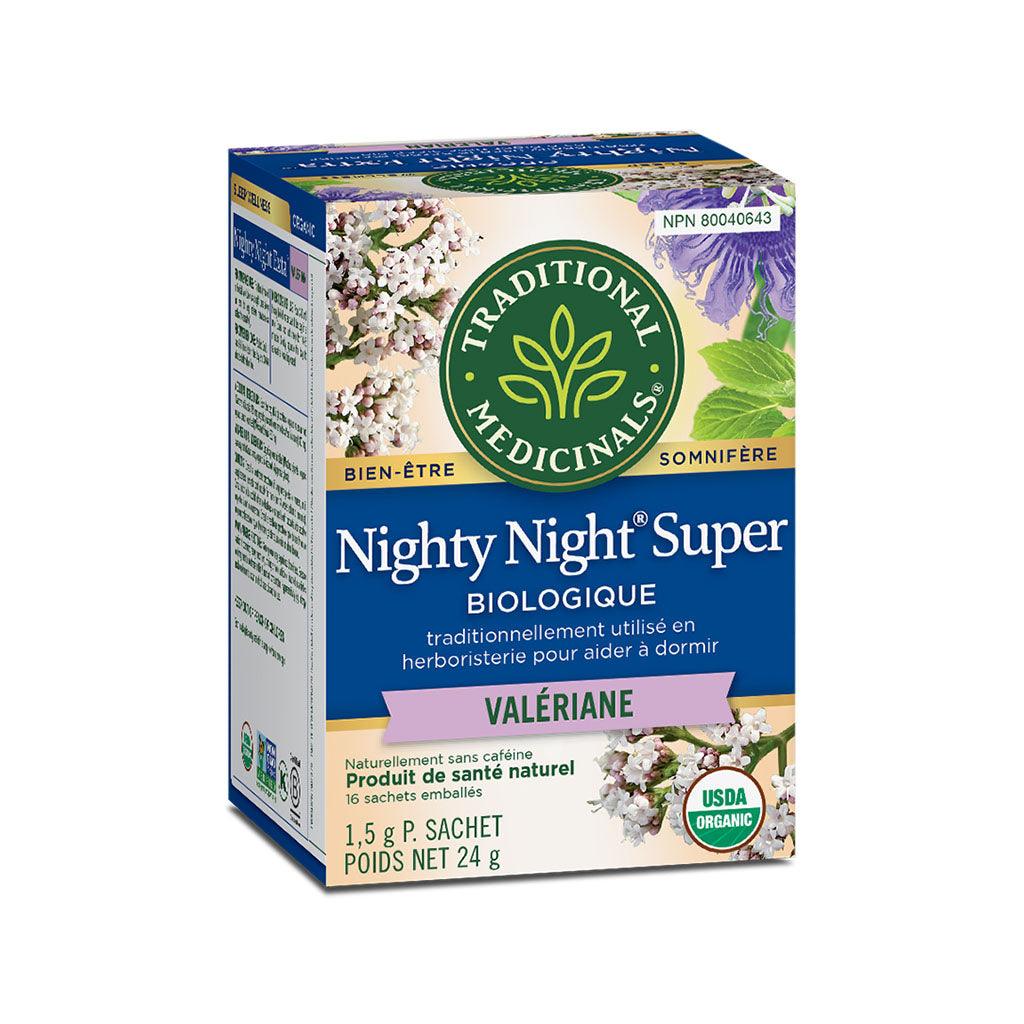 Tisane Nighty Night Super Valériane Biologique Traditional Medicinals - La Boite à Grains