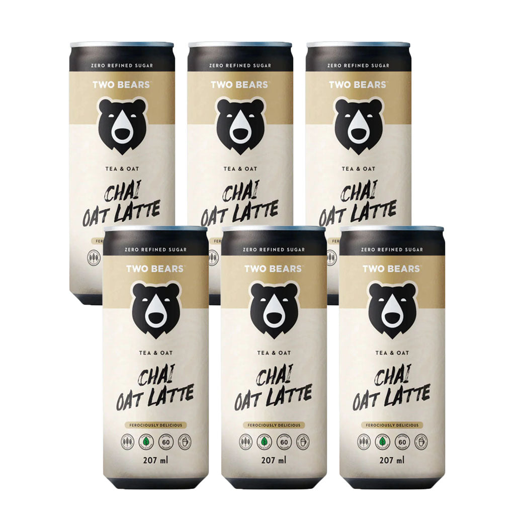 two bears latte mousseux thé chai avec avoine 6x207 ml - la boite a grains