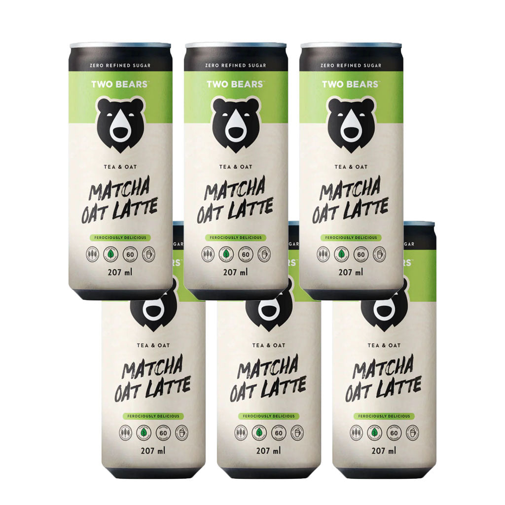 two bears latte mousseux thé matcha 6x207 ml - la boite à grains