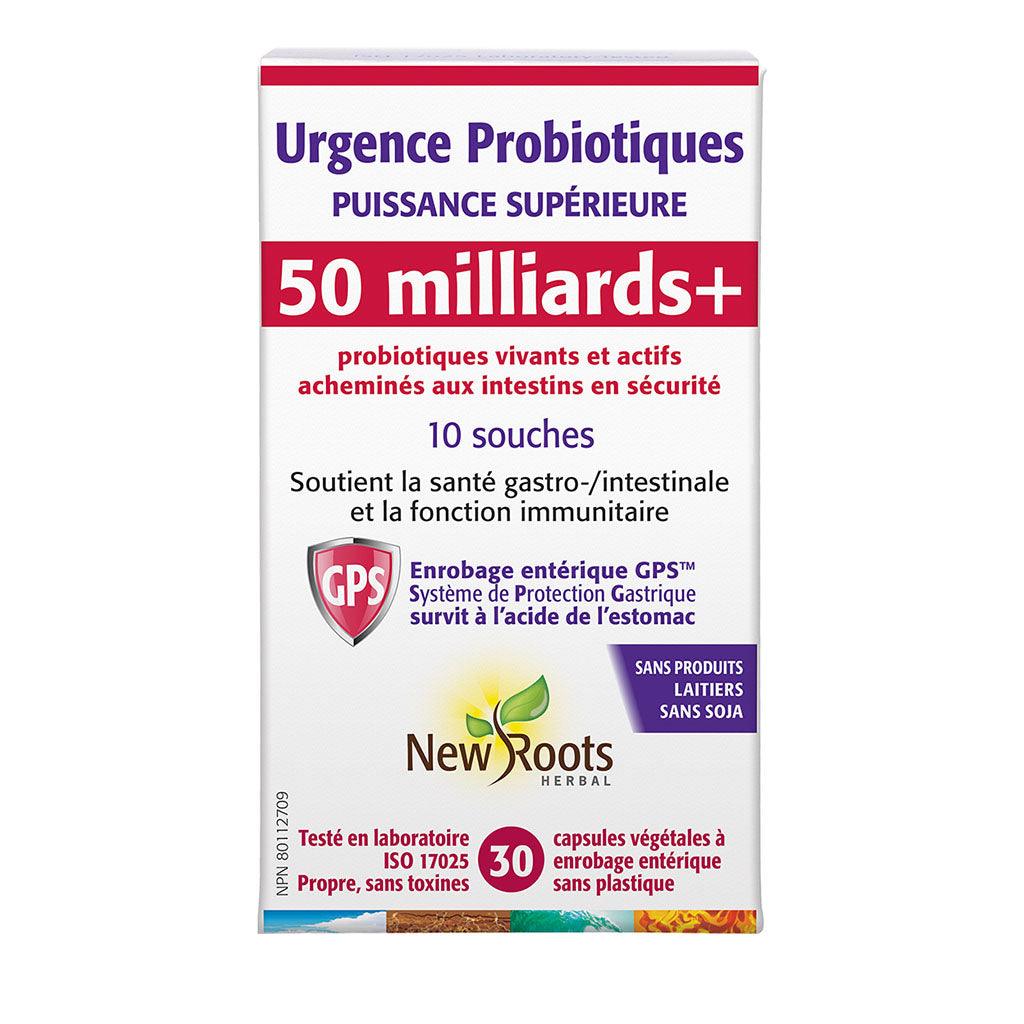 Urgence Probiotiques Puissance Supérieure 50 Milliards+ New Roots Herbal - La Boite à Grains