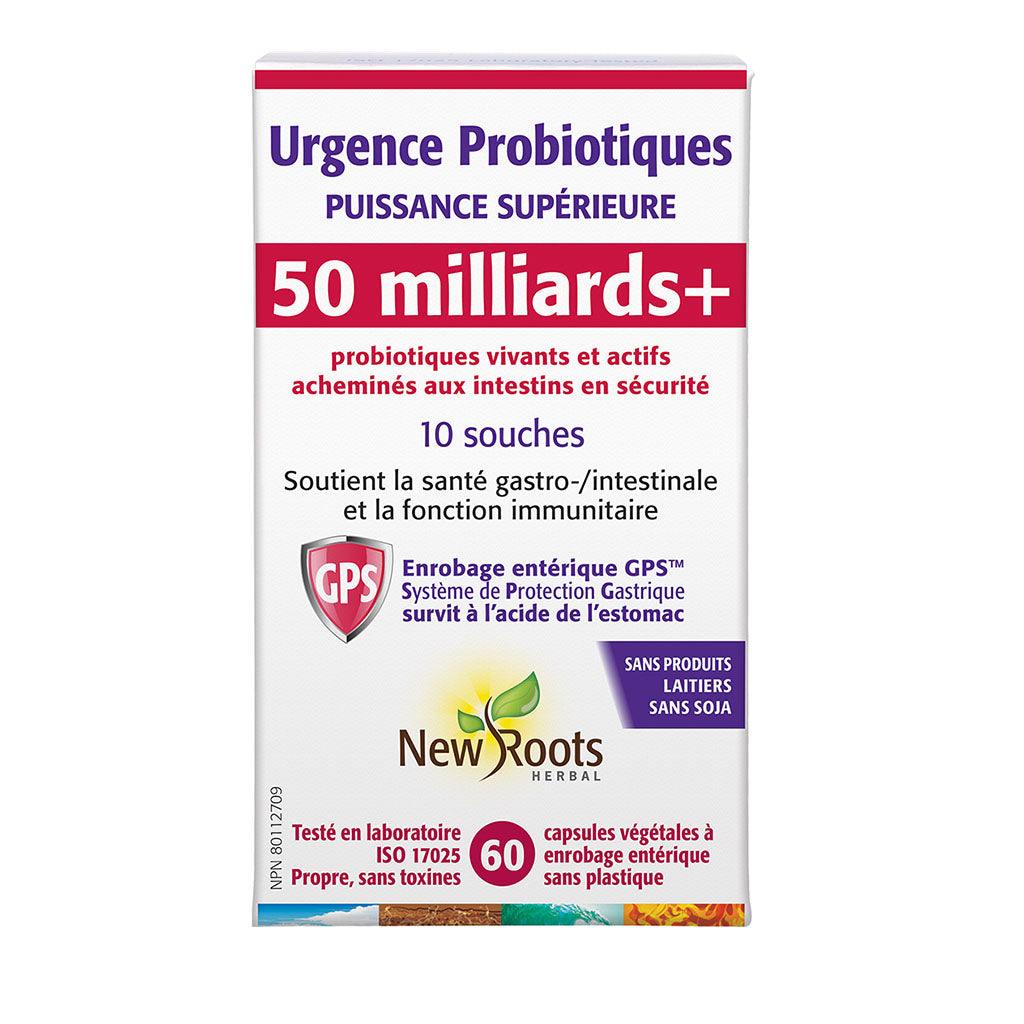 Urgence Probiotiques Puissance Supérieure 50 Milliards+ New Roots Herbal - La Boite à Grains