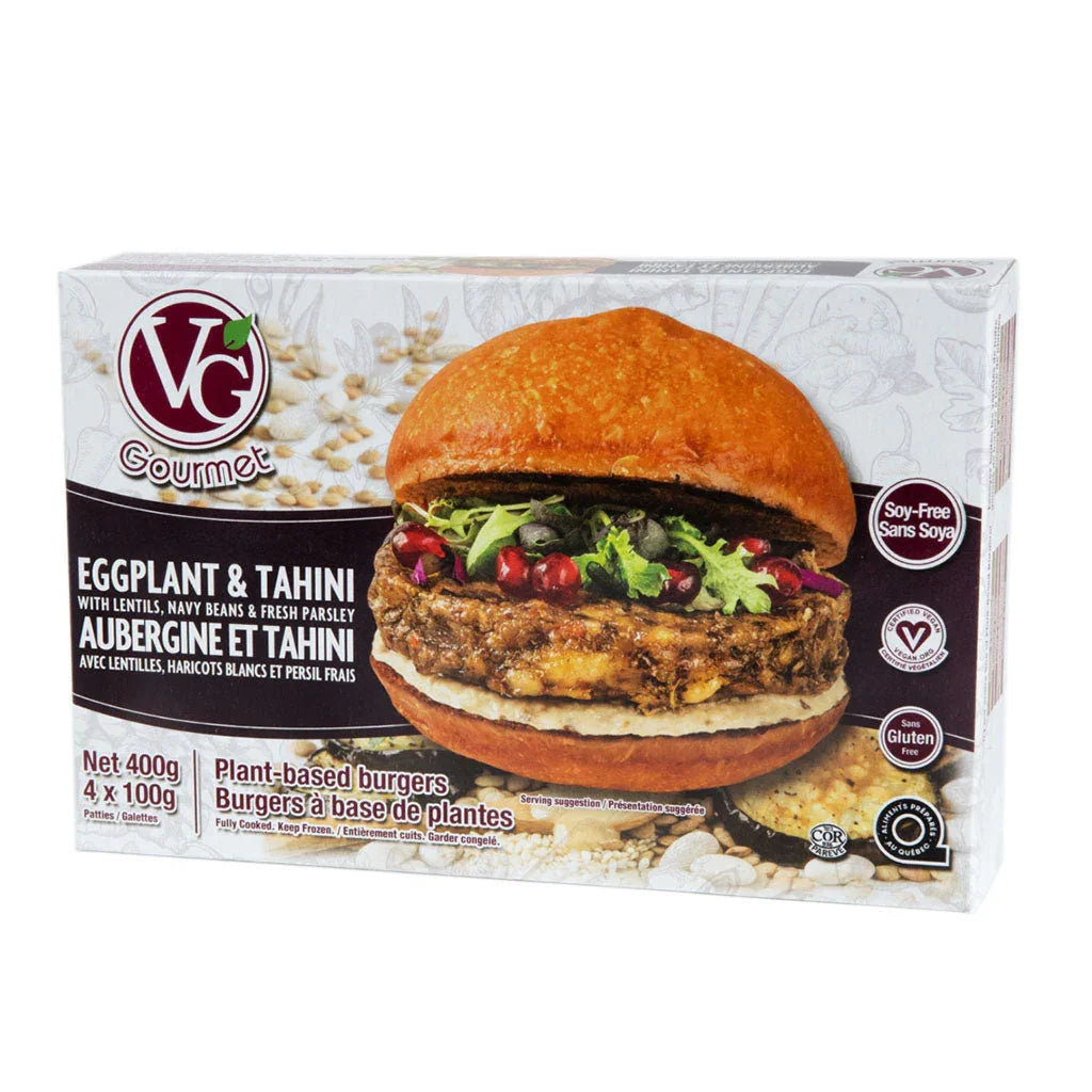 vg gourmet eggplant and tahini burgers 400 g