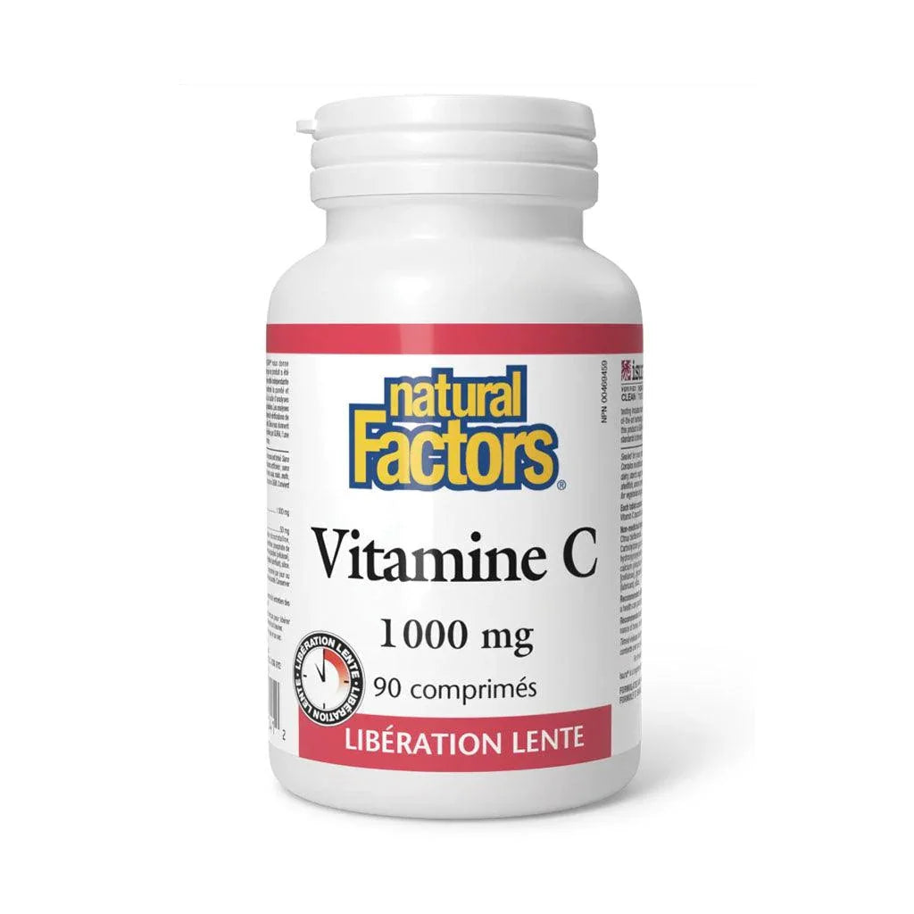 Vitamine C 1000 mg Libération Lente Natural Factors - La Boite à Grains