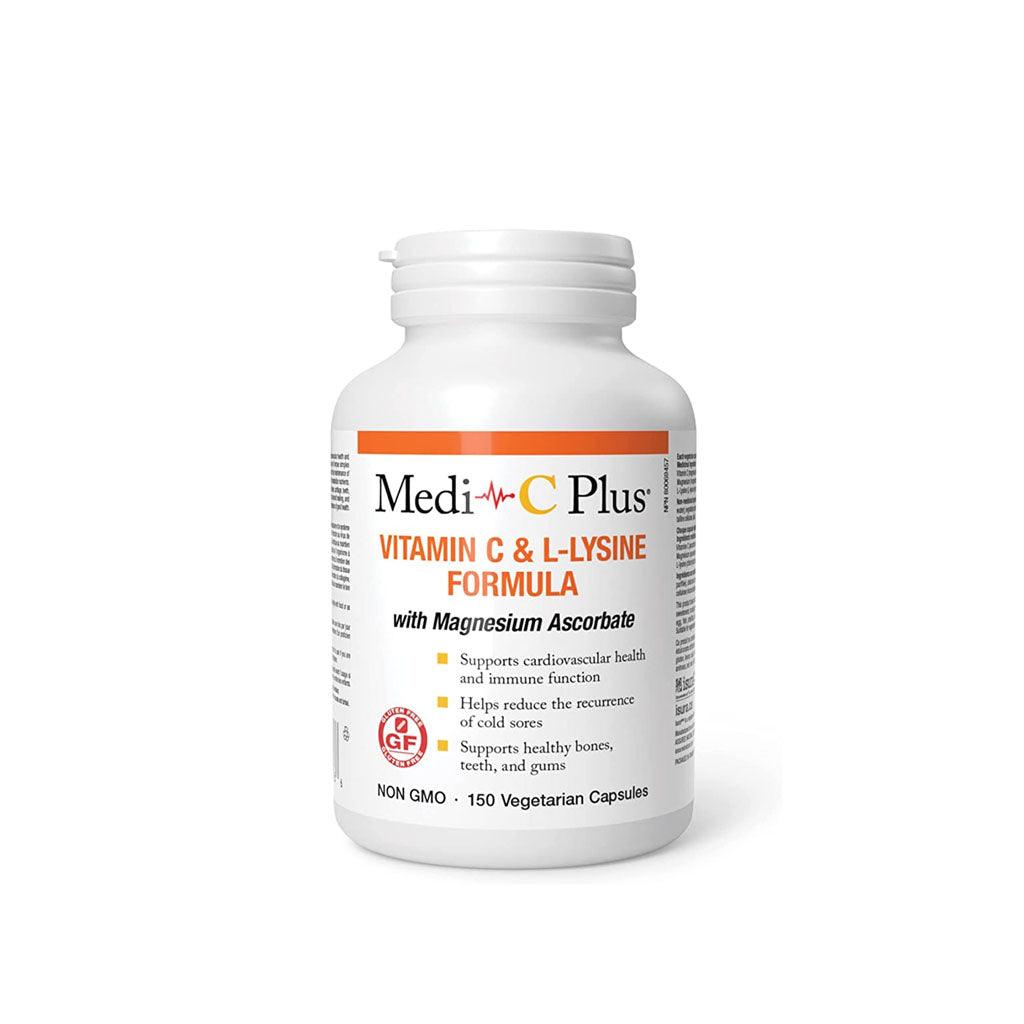 Vitamine C et L-Lysine avec Ascorbate de Magnésium Medi C Plus - La Boite à Grains