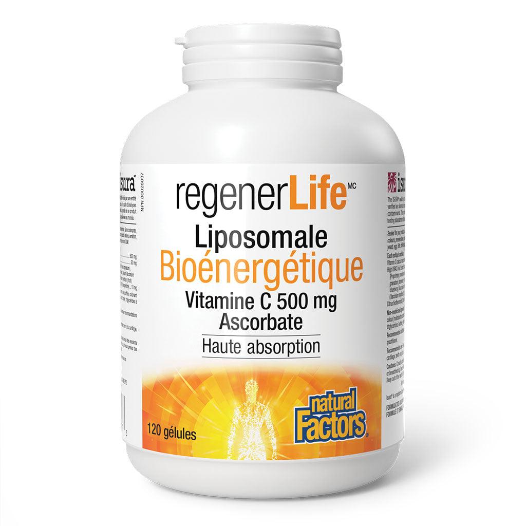 Vitamine C Liposomale Bioénergétique RegenerLife Natural Factors - La Boite à Grains