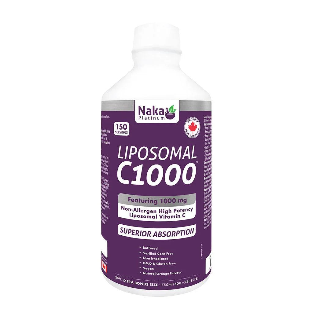 Vitamin C1000 Liposomal Superior Absorption Naka Platinum - La Boite à Grains
