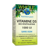 whole earth sea vitamine d3 bio végétalienne 1000 ui 90 capsules végétariennes - La Boite à Grains