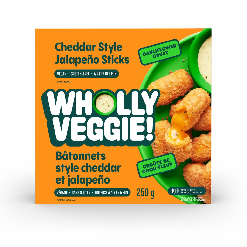 bâtonnets style cheddar et jalapeno Wholly Veggie - La Boite à Grains