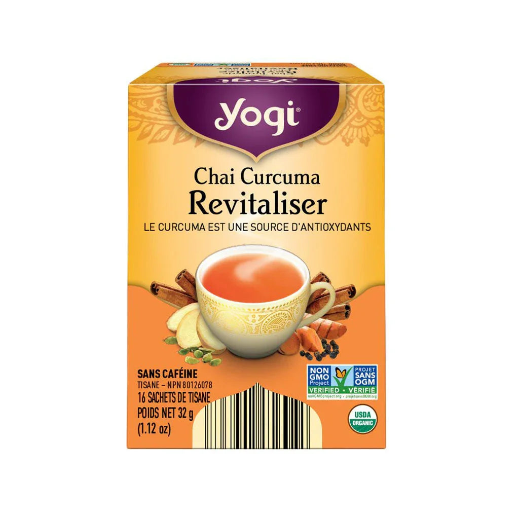 yogi tisane chai curcuma revitaliser 16 sachets - La Boite à Grains