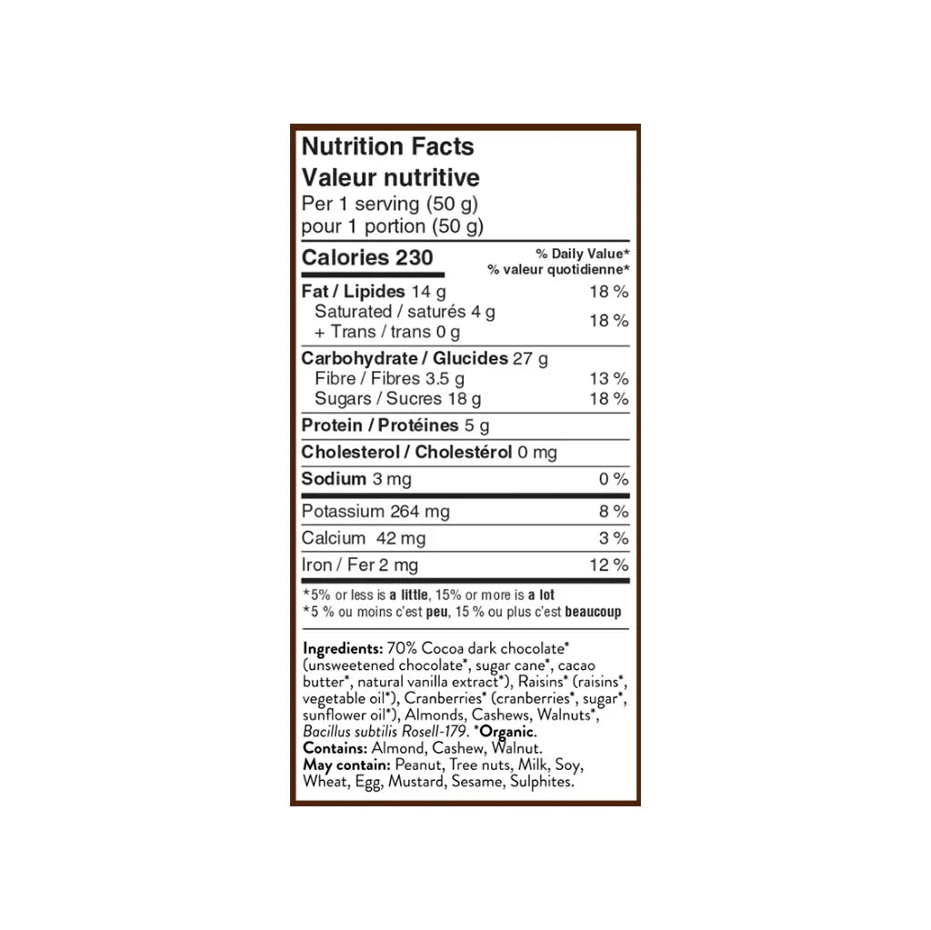Yumi probiotic dark chocolate nut mix - La Boite à Grains