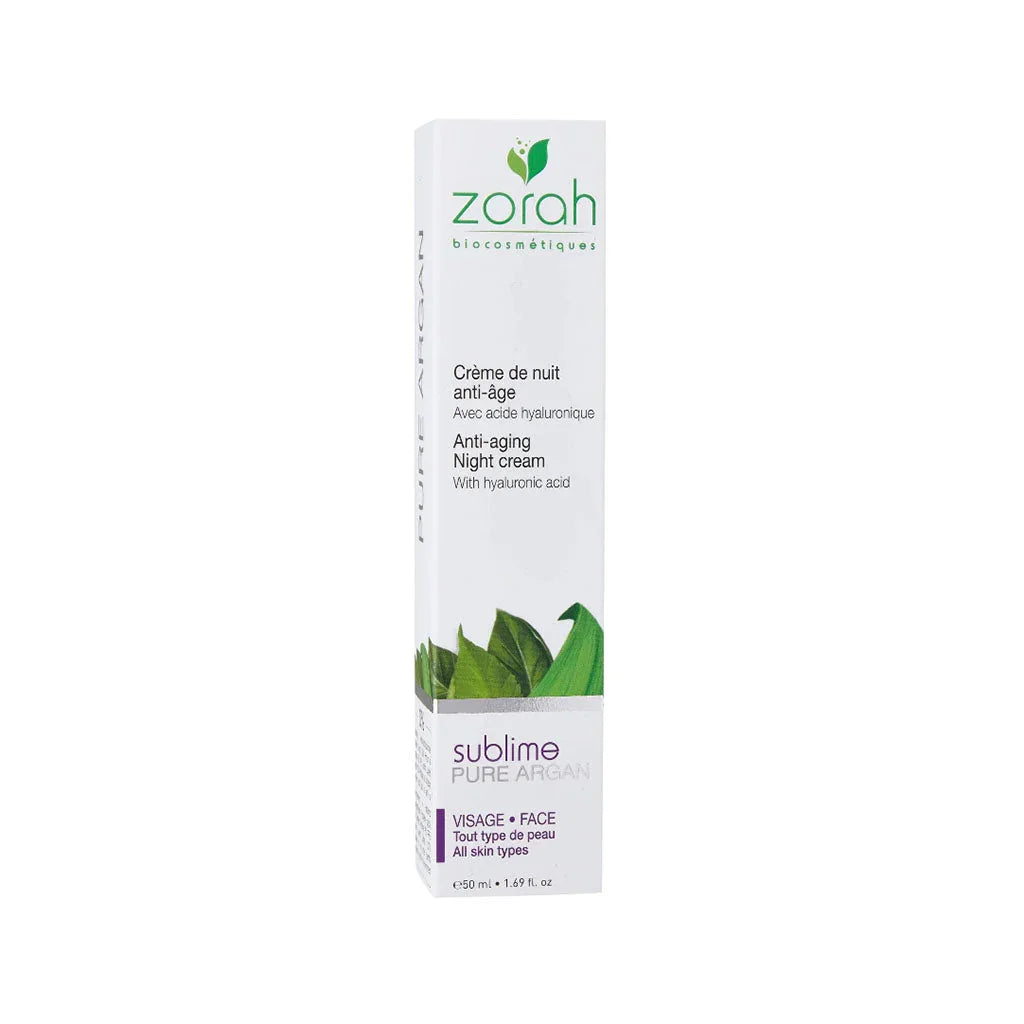 zorah biocosmétiques crème de nuit anti-âge sublime visage 50 ml - La Boite à Grains