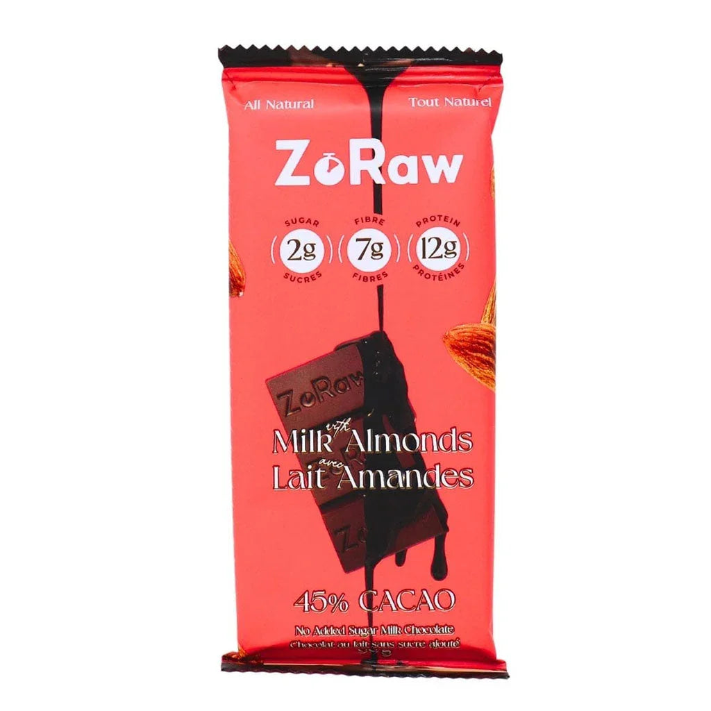 zoraw milk chocolate almonds - La Boite à Grains